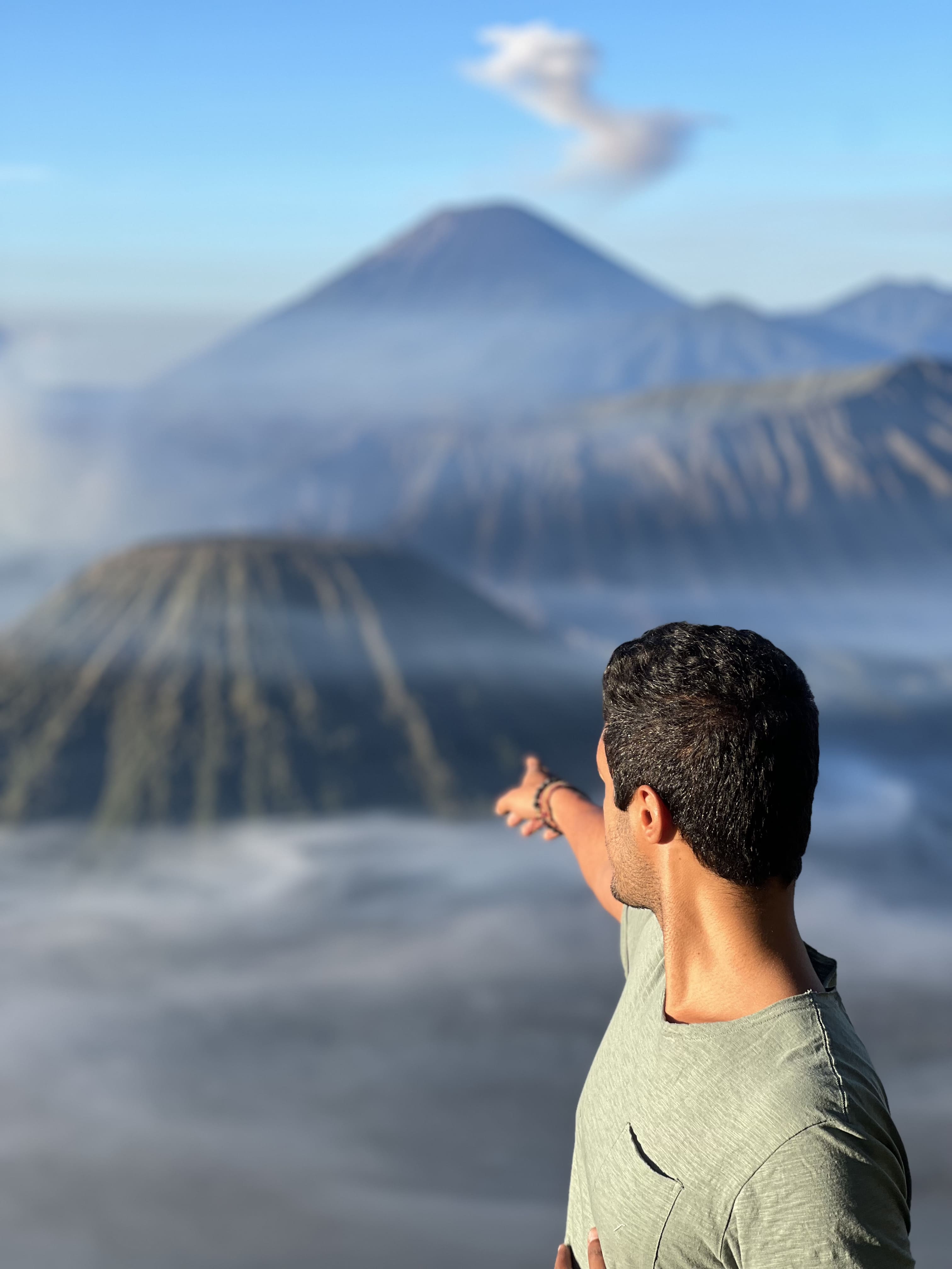 André durante uma viagem